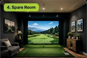 Spare Room golf simulator room